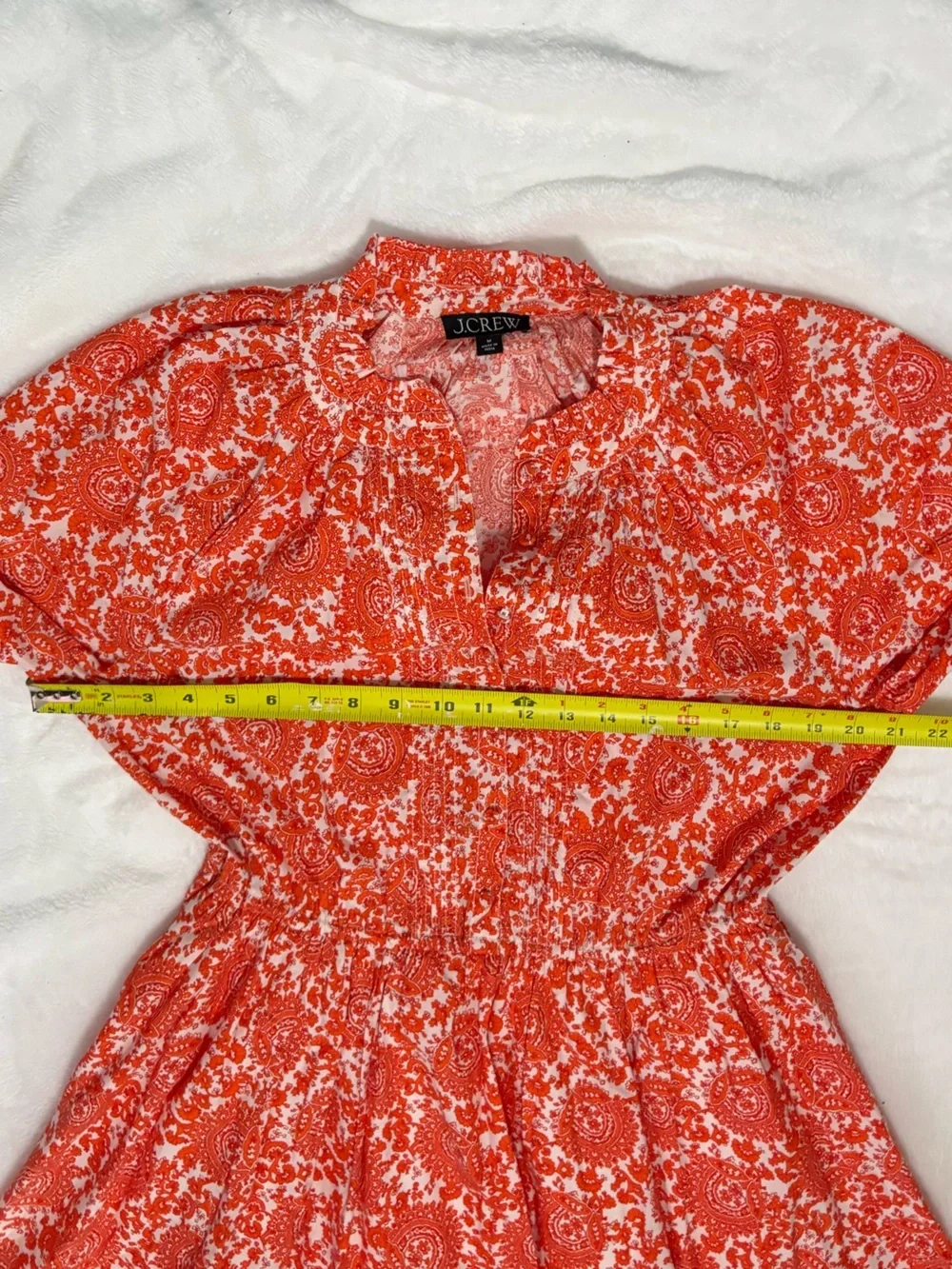 J. CREW Women's Floral Ruffle-collar mini dress